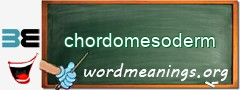 WordMeaning blackboard for chordomesoderm